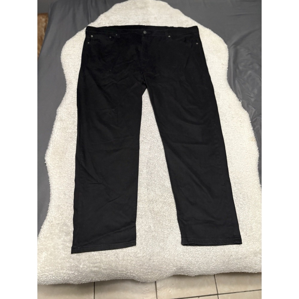 Levi's 502 Men's Black Regular Tapered Fit Jeans Size 46x32 Big & Tall